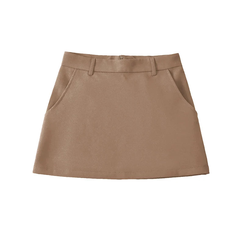 ChicLine A-Line Mini Skirt