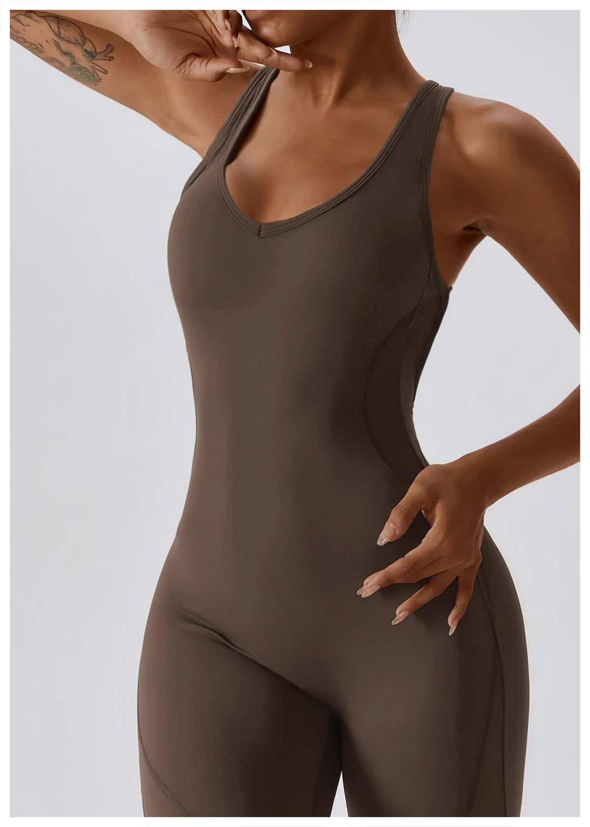 Sexy V-Back Sculpt Jumpsuit