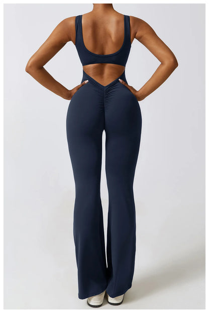 Sexy V-Back Sculpt Jumpsuit