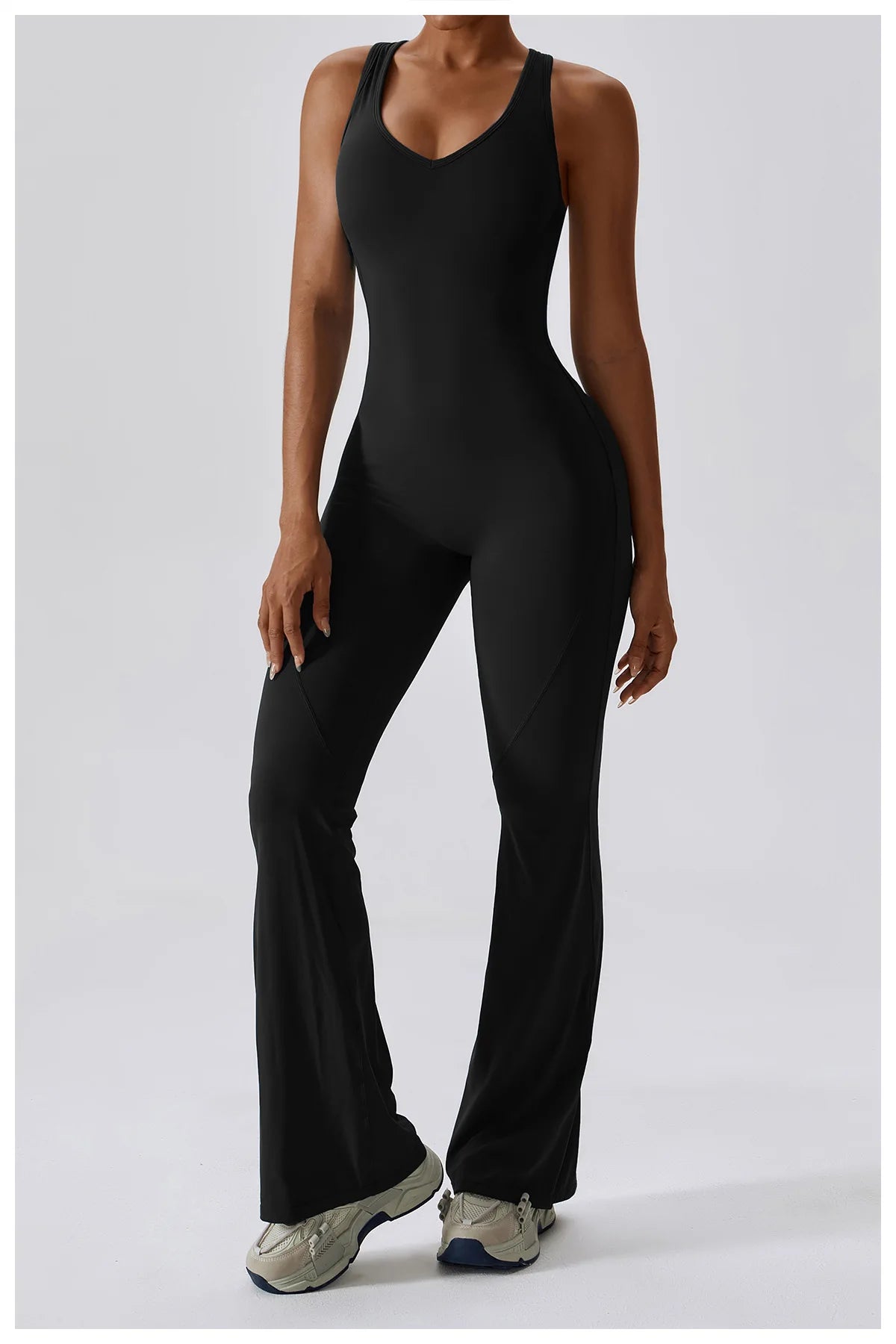 Sexy V-Back Sculpt Jumpsuit