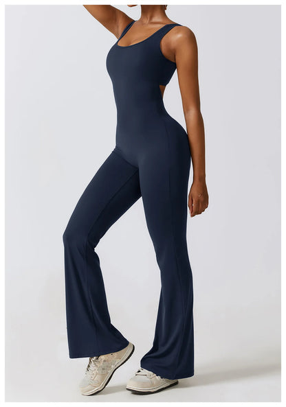 Sexy V-Back Sculpt Jumpsuit