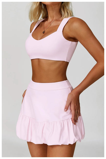 FlexLift Double Strap Sports Bra – Anti-Sweat, Push-Up Fit