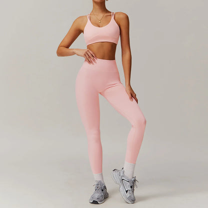 FlexMuse SculptFlow Set – Seamless Sports Bra & High-Waist Leggings or Shorts