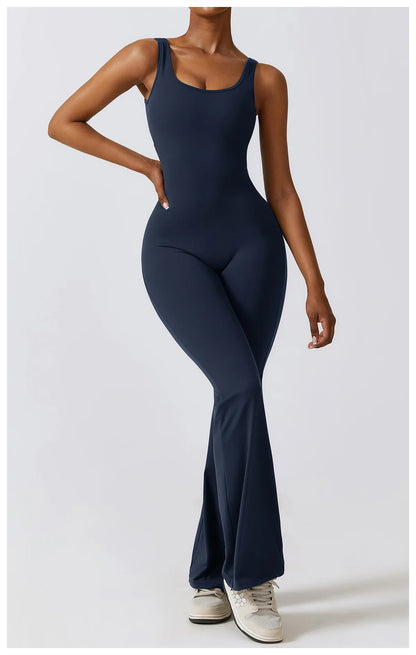 Sexy V-Back Sculpt Jumpsuit