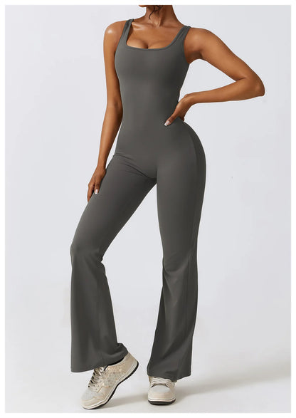 Sexy V-Back Sculpt Jumpsuit
