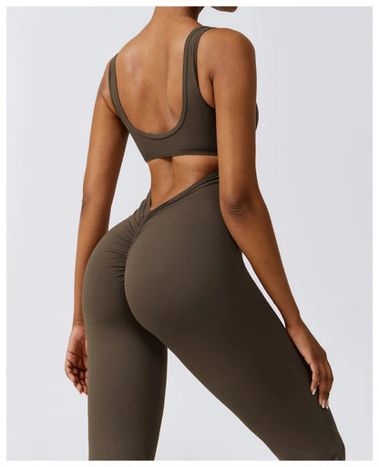 Sexy V-Back Sculpt Jumpsuit