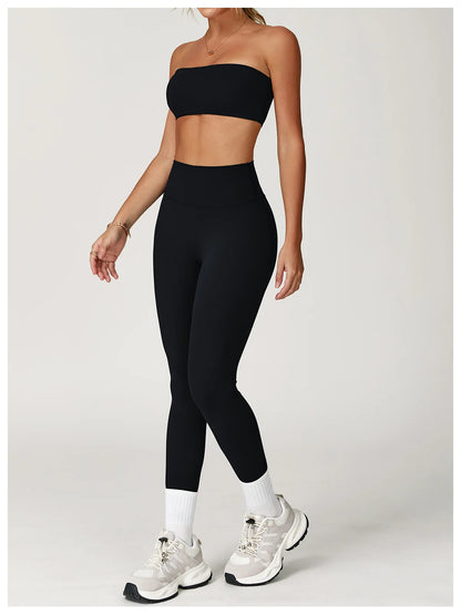 FlexMuse Elevate Set – High Waist Leggings & Sculpt Sports Bra