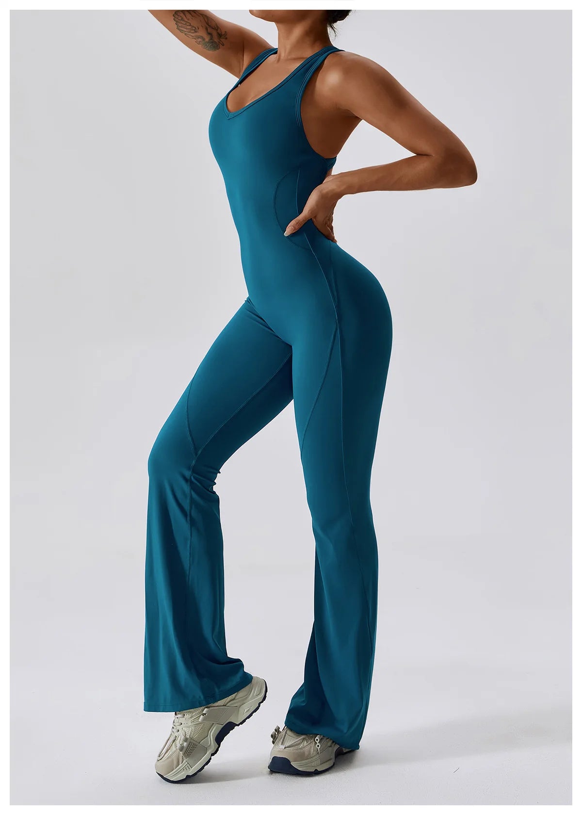 Sexy V-Back Sculpt Jumpsuit