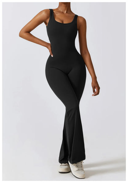 Sexy V-Back Sculpt Jumpsuit