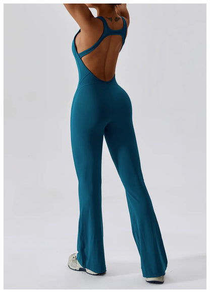 Sexy V-Back Sculpt Jumpsuit