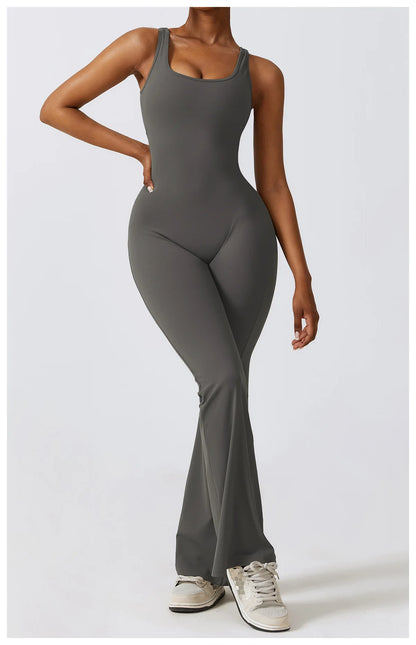 Sexy V-Back Sculpt Jumpsuit