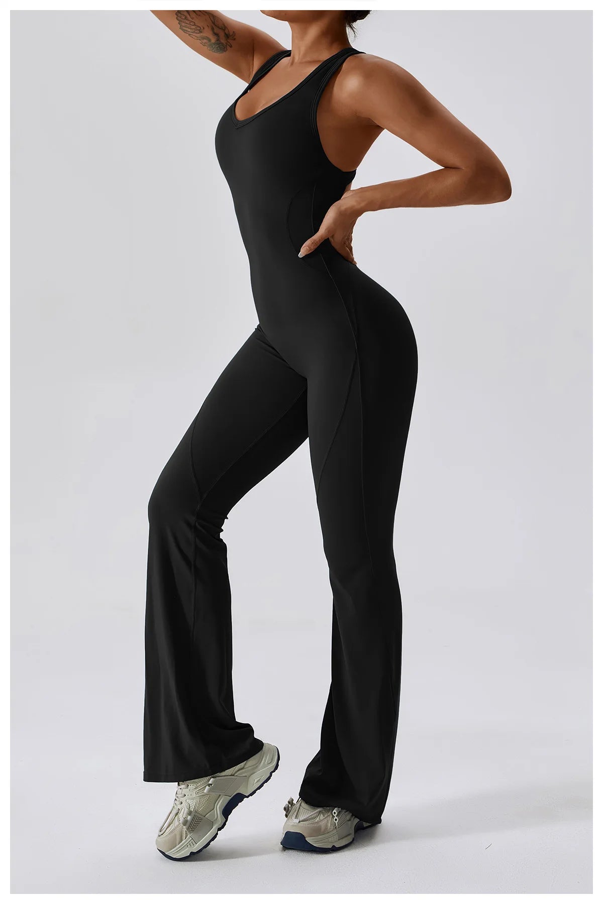 Sexy V-Back Sculpt Jumpsuit