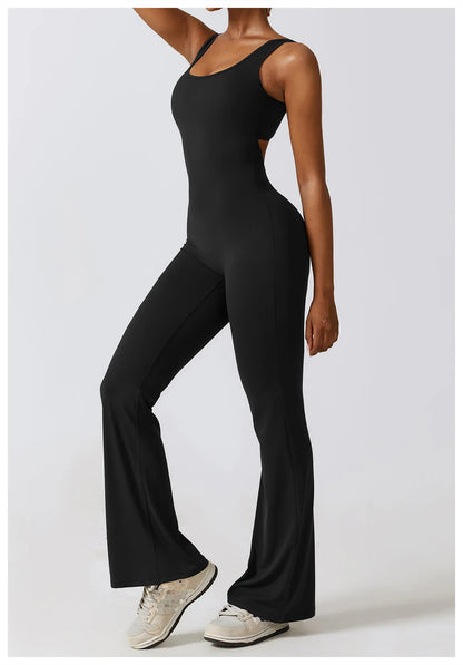 Sexy V-Back Sculpt Jumpsuit