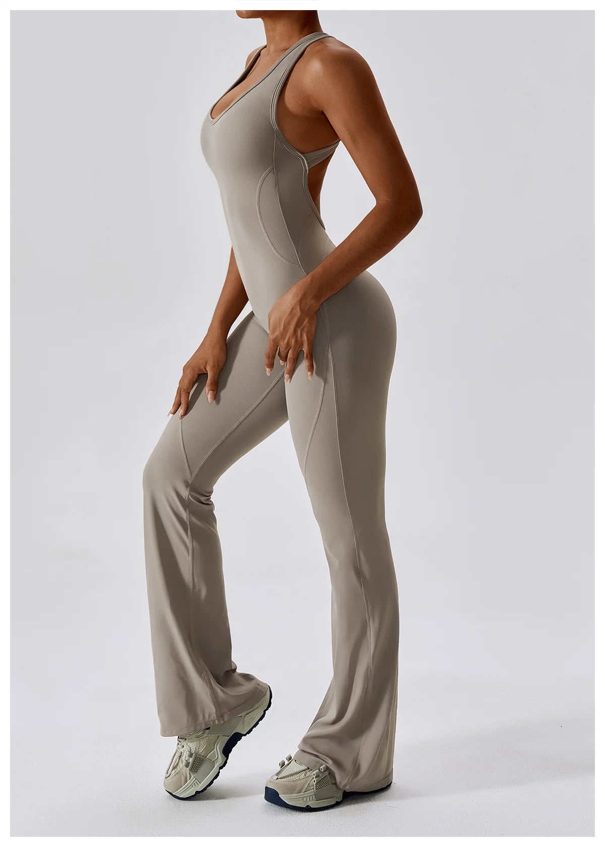 Sexy V-Back Sculpt Jumpsuit