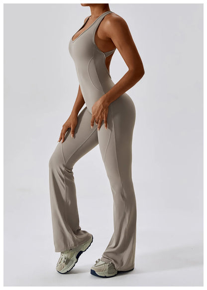 Sexy V-Back Sculpt Jumpsuit