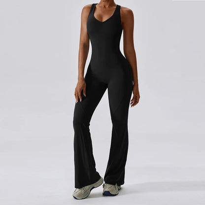 Sexy V-Back Sculpt Jumpsuit