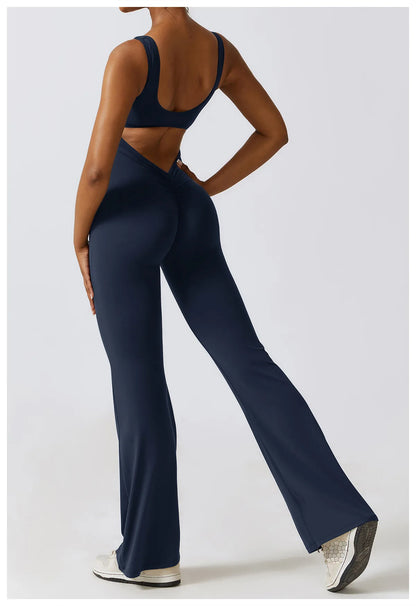 Sexy V-Back Sculpt Jumpsuit