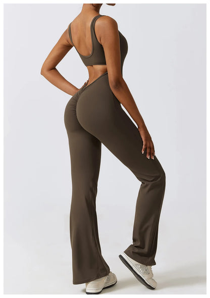 Sexy V-Back Sculpt Jumpsuit