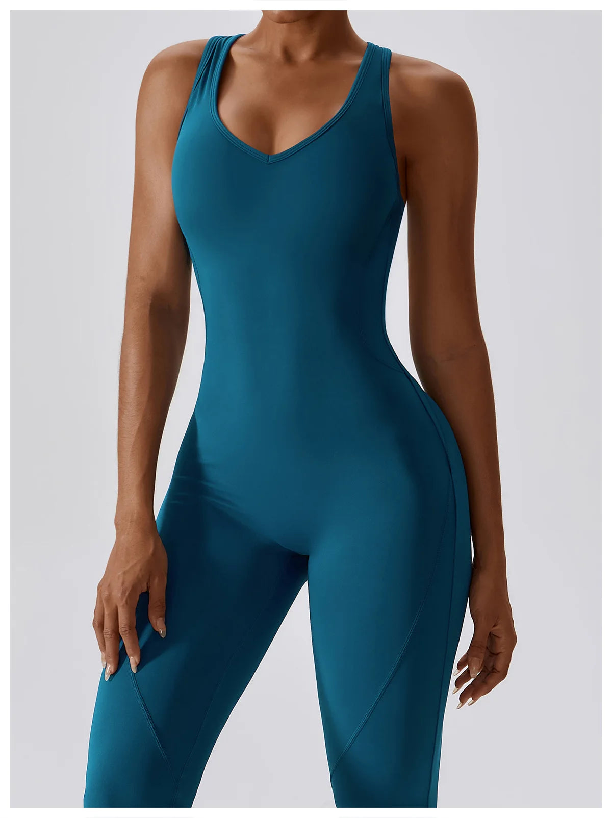 Sexy V-Back Sculpt Jumpsuit