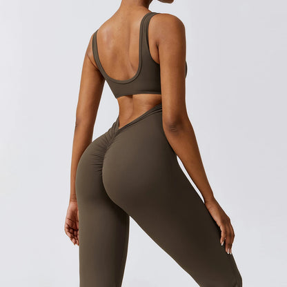 Sexy V-Back Sculpt Jumpsuit