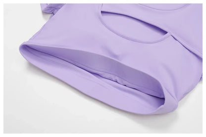 FlexMuse Glow Set – 2-Piece Skirt & Cutout Top Activewear