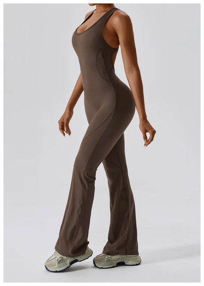 Sexy V-Back Sculpt Jumpsuit