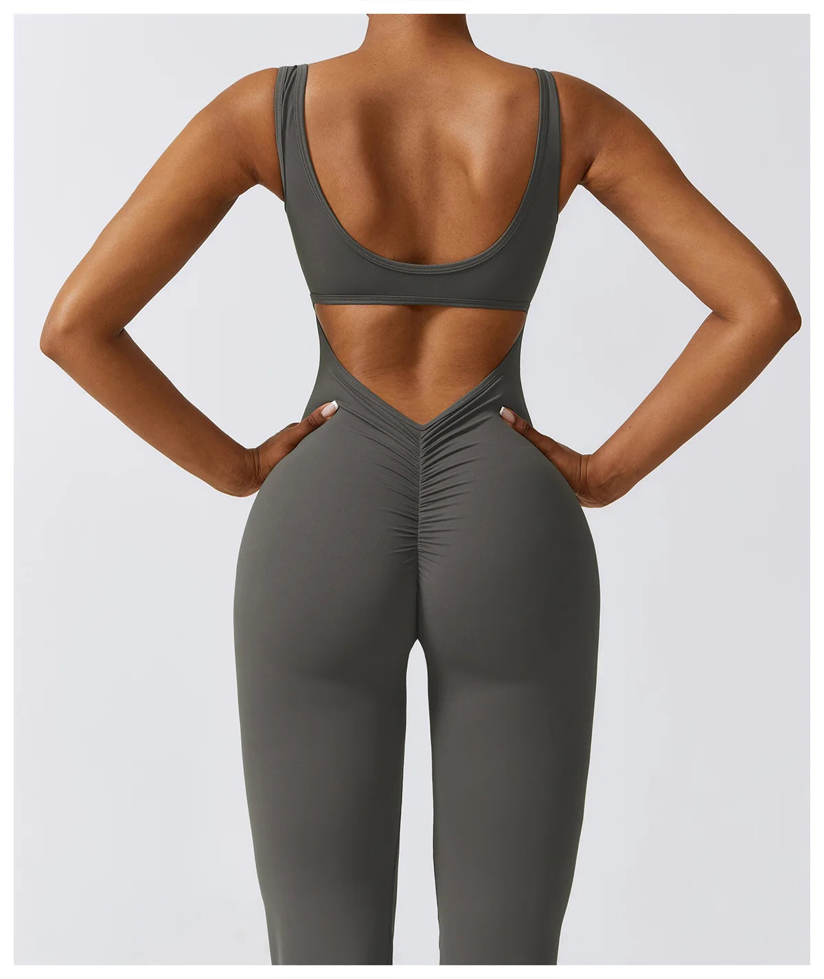 Sexy V-Back Sculpt Jumpsuit